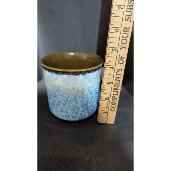Rustic Blue & Brown Ceramic Mug With Speckled Design & Earthy Finish beach - Picture 6 of 9